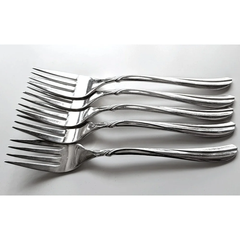 5 Old Company Plate Radiance Silverplate Dinner Forks Vintage IS MCM‎ 6.75